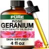 100% Pure Rose Geranium Oil - 4 Fl Oz Rose Geranium Essential Oil for Hair, Skin, Diffuser, Aromatherapy & DIY Soap Making Scent view 1