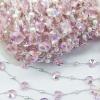 GIOTEL Beading 1meter Beaded Chain for Necklace Bracelet Jewelry Making DIY Chain Gold Chains Accessories Jewelry Production Chain (Color : Rhodium-Pink Heart) view 1