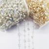 GIOTEL Beading 1meter Beaded Chain for Necklace Bracelet Jewelry Making DIY Chain Gold Chains Accessories Jewelry Production Chain (Color : Rhodium-Pink Heart) view 2