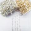 GIOTEL Beading 1meter Beaded Chain for Necklace Bracelet Jewelry Making DIY Chain Gold Chains Accessories Jewelry Production Chain (Color : Rhodium-Pink Heart) view 3