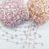 GIOTEL Beading 1meter Beaded Chain for Necklace Bracelet Jewelry Making DIY Chain Gold Chains Accessories Jewelry Production Chain (Color : Rhodium-Pink Heart) view 4