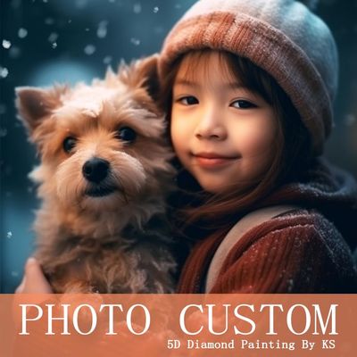 KS Custom Diamond Painting Kit, DIY Custom Diamond Art Kits for Adult,5D Personalized Photo Customized Diamond Painting Craft for Gift Wall Decor (27.6x27.6inch/70x70cm, Square Drill)