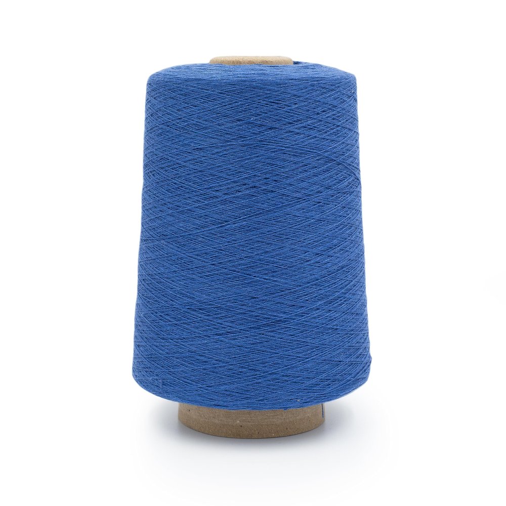 Silk City Fibers, Linen 14, 100% Fine Linen Yarn for Machine Knitting, Weaving and Crochet, Emperor Blue, 1 Cone, Designer Yarn for Premium Garments, Soft Shawls, and Lace Weight Projects