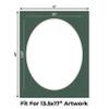 16x20 Mat Bevel Cut for 13.5x17 Photos - Precut Hunter Green Oval Shaped Photo Mat Board Opening - Acid Free Matte to Protect Your Pictures - Bevel Cut for Family Photos, Pack of 10 Matboards Show view 2