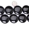 JOE FOREMAN 30mm Natural Black Agate Coin Button Chakras Stone Semi Precious Gemstone Beads for Jewelry Making Strand 15 inch view 3