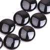 JOE FOREMAN 30mm Natural Black Agate Coin Button Chakras Stone Semi Precious Gemstone Beads for Jewelry Making Strand 15 inch view 4