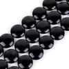 JOE FOREMAN 18mm Natural Black Agate Coin Button Chakras Stone Semi Precious Gemstone Beads for Jewelry Making Strand 15 inch view 1