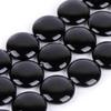 JOE FOREMAN 18mm Natural Black Agate Coin Button Chakras Stone Semi Precious Gemstone Beads for Jewelry Making Strand 15 inch view 3