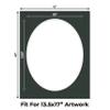 16x20 Mat Bevel Cut for 13.5x17 Photos - Precut Black Oval Shaped Photo Mat Board Opening - Acid Free Matte to Protect Your Pictures - Bevel Cut for Family Photos, Pack of 10 Matboards Show Kits With view 2