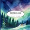 Sketchbook: Nothern Lights Watercolor Sketch Book for Girls, Kids, Teens, Adults Artist Notebook/Journal for Drawing, Writing, Sketching or Doodling Paper, 120 Blank Pages, 8.5x11 (Blank Drawing Book) view 1