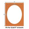 16x20 Mat Bevel Cut for 13.5x17 Photos - Precut Basketball Texture Oval Shaped Photo Mat Board Opening - Acid Free Matte to Protect Your Pictures - Bevel Cut for Family Photos, Pack of 10 Matboards view 2