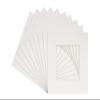 10x10 Mat Bevel Cut for 6x6 Photos - Precut White Square Shaped Photo Mat Board Opening - Acid Free Matte to Protect Your Pictures - Bevel Cut for Family Photos, Pack of 25 Matboards Show Kits With view 1