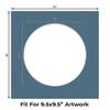 14x14 Mat Bevel Cut for 10x10 Photos - Precut Steel Blue Circle Shaped Photo Mat Board Opening - Acid Free Matte to Protect Your Pictures - Bevel Cut for Family Photos, Pack of 10 Matboards Show Kits view 2