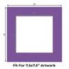 12x12 Mat Bevel Cut for 8x8 Photos - Precut Dark Purple Square Shaped Photo Mat Board Opening - Acid Free Matte to Protect Your Pictures - Bevel Cut for Family Photos, Pack of 25 Matboards Show Kits view 2
