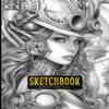 Sketchbook: Steampunk Cover 120 pages Unlined Drawing Notebook, 8.5x11 Large Sketch Book for Doodling or Sketching Journal view 1
