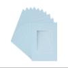 10x10 Mat Bevel Cut for 6x6 Photos - Precut Baby Blue Square Shaped Photo Mat Board Opening - Acid Free Matte to Protect Your Pictures - Bevel Cut for Family Photos, Pack of 25 Matboards Show Kits view 1