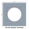 Poster Palooza 10x10 Photo Mat Board for 6x6 Photos Precut Circle Shape Opening Acid Free Bevel Cut Picture Frame Mat, Steel Blue, Mat Board for Framing Photos & Artwork, 25-Pack Matboards Show Kits view 2
