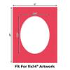 16x20 Mat Bevel Cut for 11x14 Photos - Precut Cardinal Red Oval Shaped Photo Mat Board Opening - Acid Free Matte to Protect Your Pictures - Bevel Cut for Family Photos, Pack of 10 Matboards Show Kits view 2