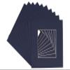10x10 Mat Bevel Cut for 6x6 Photos - Precut Navy Blue Square Shaped Photo Mat Board Opening - Acid Free Matte to Protect Your Pictures - Bevel Cut for Family Photos, Pack of 25 Matboards Show Kits view 1