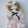 1/4 MSD BJD Hair JD157 7-8inch Long Natural Straight Side Parting Synthetic Mohair Doll Wigs (Blond) view 4