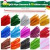 IOOLEEM 1000pcs Glitter Pipe Cleaners, Chenille Stems, Pipe Cleaners for Crafts, Pipe Cleaner Crafts, Art and Craft Supplies. view 2