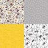 DESEACO Honey Bee Flower Scrapbook Pad 24 Sheets 6x6 Single-Side Craft Sheets for Card Making, Journals, DIY Projects, Vintage Yellow Black Floral Designs view 3