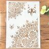 TIAMECH A4 Reusable Mandala 1/4 Wheel Stencil for Painting - Vintage Round Arrow Layering Template, DIY Wall Art, Wood Furniture, Scrapbook & Crafts (8.3x11.7inch) view 1