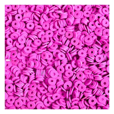 homeemoh Round Flat Polymer Clay Beads 300pcs 6mm Clay Heishi Beads Loose Spacer Bead Jewellery Making Accessory for Adults