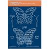Clarity Stamps Happy Birthday Butterflies A6 Groovi Plate view 1