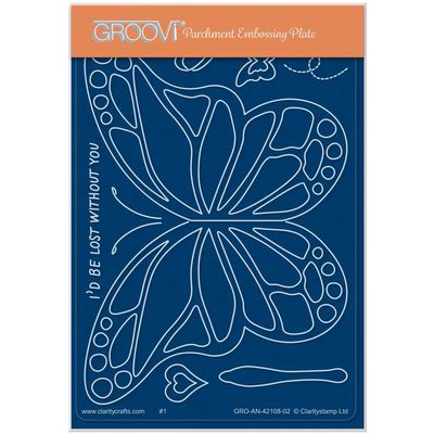 Clarity Stamps Monarch Butterfly A6 Groovi Plate