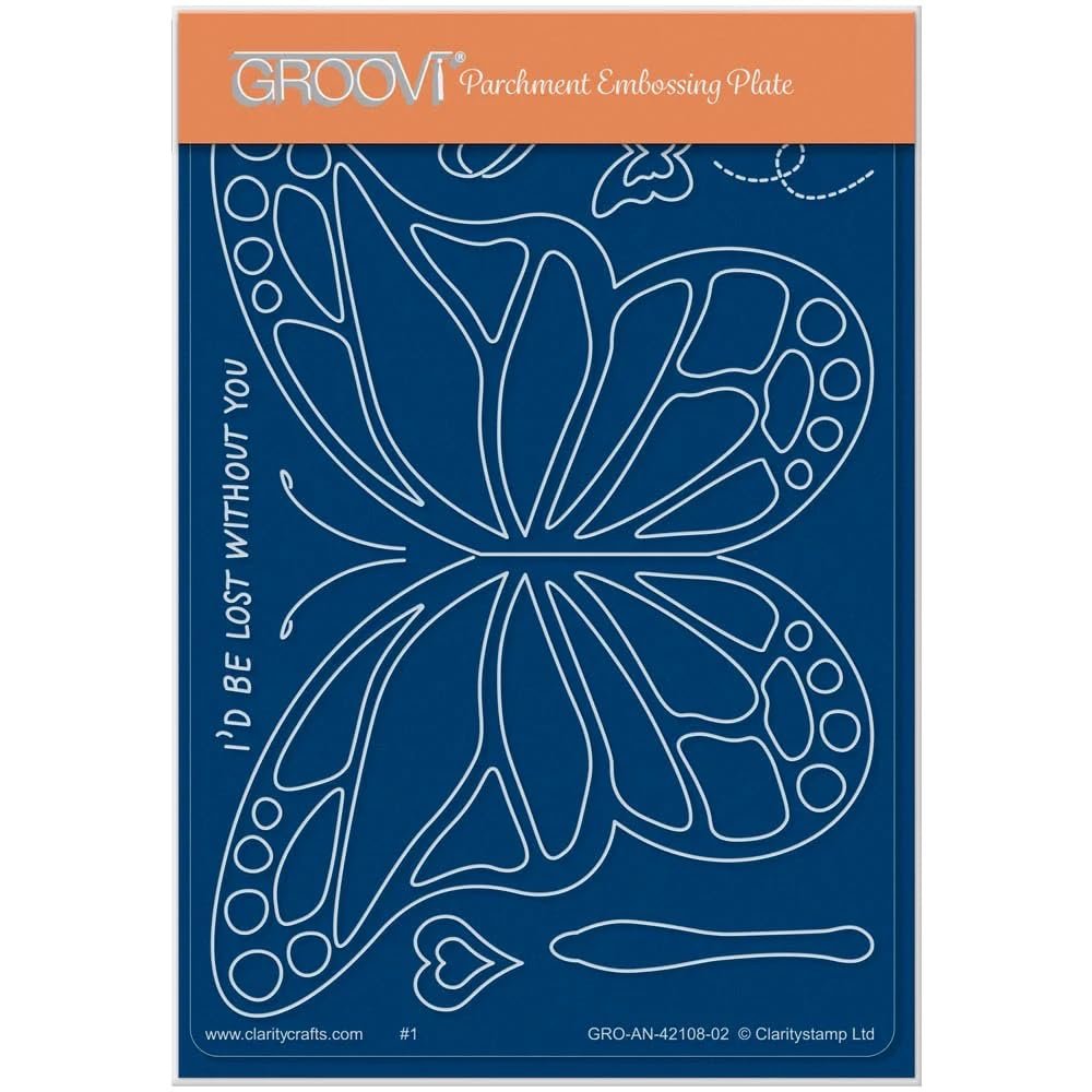 Clarity Stamps Monarch Butterfly A6 Groovi Plate