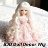 Pssopp Doll Wig Hair, Soft Material Exquisite Craftsmanship and Heat Proof Beauty Doll Decor Curly Hair for BJD SD(White) view 2