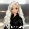 Pssopp Doll Wig Hair, Soft Material Exquisite Craftsmanship and Heat Proof Beauty Doll Decor Curly Hair for BJD SD(White) view 3