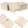 40pcs Ivory White Microfiber Jewelry Pouch 8 x 8cm Jewelry Bags Luxury Small Favor Bags Ring Pouch for Earrings Necklaces Bracelet, Bow Tie Envelope Style Packaging view 1