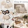 40pcs Ivory White Microfiber Jewelry Pouch 8 x 8cm Jewelry Bags Luxury Small Favor Bags Ring Pouch for Earrings Necklaces Bracelet, Bow Tie Envelope Style Packaging view 3
