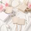 40pcs Ivory White Microfiber Jewelry Pouch 8 x 8cm Jewelry Bags Luxury Small Favor Bags Ring Pouch for Earrings Necklaces Bracelet, Bow Tie Envelope Style Packaging view 4