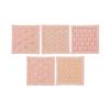 Olympus Thred Sashiko Kit, Sashiko Sashiko (Thin) Stab Sashiko Coaster, Length 3.9 x Width 3.9 inches (10 x 10 cm), 5 Types view 1