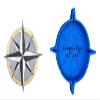 Compass Rose - Silicone Freshie Mold - view 1