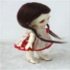 JD061 5-6inch 1/8 OB11 Twins Messy Braids Mohair BJD Doll Wig (Dark Brown) view 2