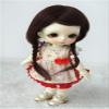 JD061 5-6inch 1/8 OB11 Twins Messy Braids Mohair BJD Doll Wig (Dark Brown) view 4