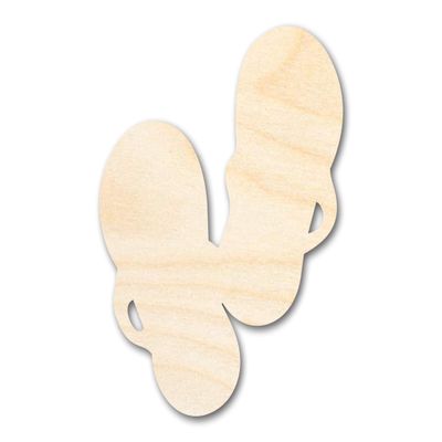 Unfinished Wood Flip Flops Silhouette | DIY Summer Beach Craft Cutout | up to 46" DIY 12" / 1/8"