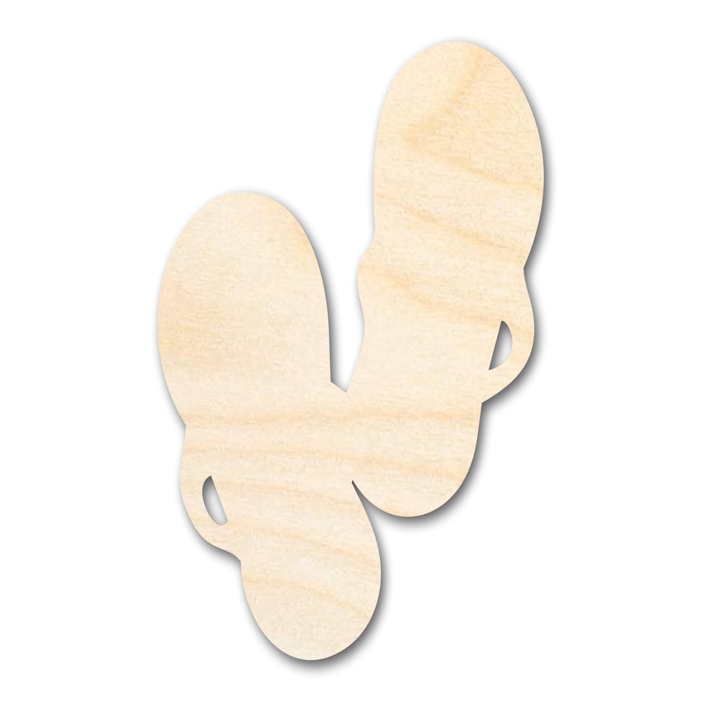 Unfinished Wood Flip Flops Silhouette | DIY Summer Beach Craft Cutout | up to 46" DIY 12" / 1/8"