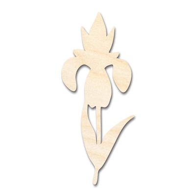 Unfinished Wood Crocus Flower Shape | Spring Craft Cutout | up to 46" DIY 12" / 1/8"