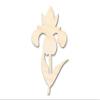 Unfinished Wood Crocus Flower Shape | Spring Craft Cutout | up to 46" DIY 12" / 1/8" view 1