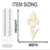 Unfinished Wood Crocus Flower Shape | Spring Craft Cutout | up to 46" DIY 12" / 1/8" view 2