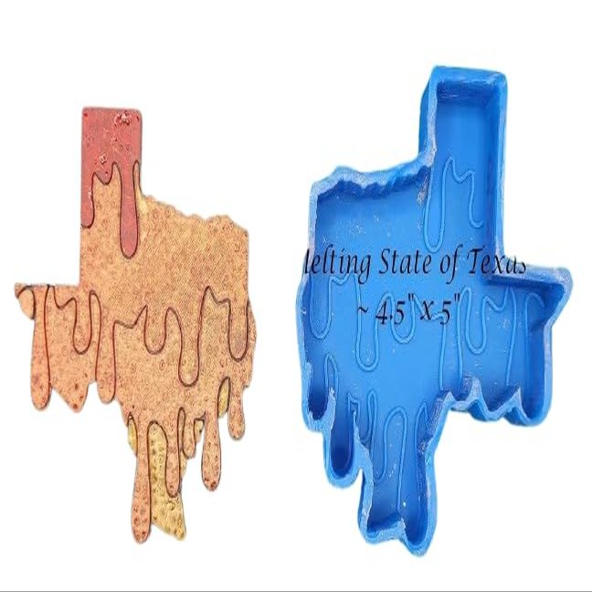 Melting State of Texas - Silicone Freshie Mold -
