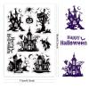 CRASPIRE Halloween Themed Silicone Clear Stamps Haunted House Pumpkin Spider Sorceress Reusable Rubber Transparent Seals for Cards Making DIY Scrapbooking Journal Photo Album Decorative view 2