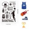 CRASPIRE Silicone Clear Stamps Basketball Player Sportswear Sneakers Reusable Rubber Transparent Seals for Cards Making DIY Scrapbooking Journal Photo Album Decorative Decor view 2