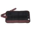 PATIKIL Handmade 24 Slots Roll Up Pencil Case, Oxford Cloth Pencil Wrap Pouch Pen Holder Organizer for Artist Drawing Coloring Sketching, Brown/Black view 4