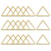MECCANIXITY Triangle Earring Beading Hoop, Triangle Hollow Frame Charm 17mm/ 0.67" Brass Tone Geometric Linking Ring for Jewelry Making, Pack of 50 view 1